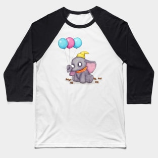 Baby Elephant Baseball T-Shirt